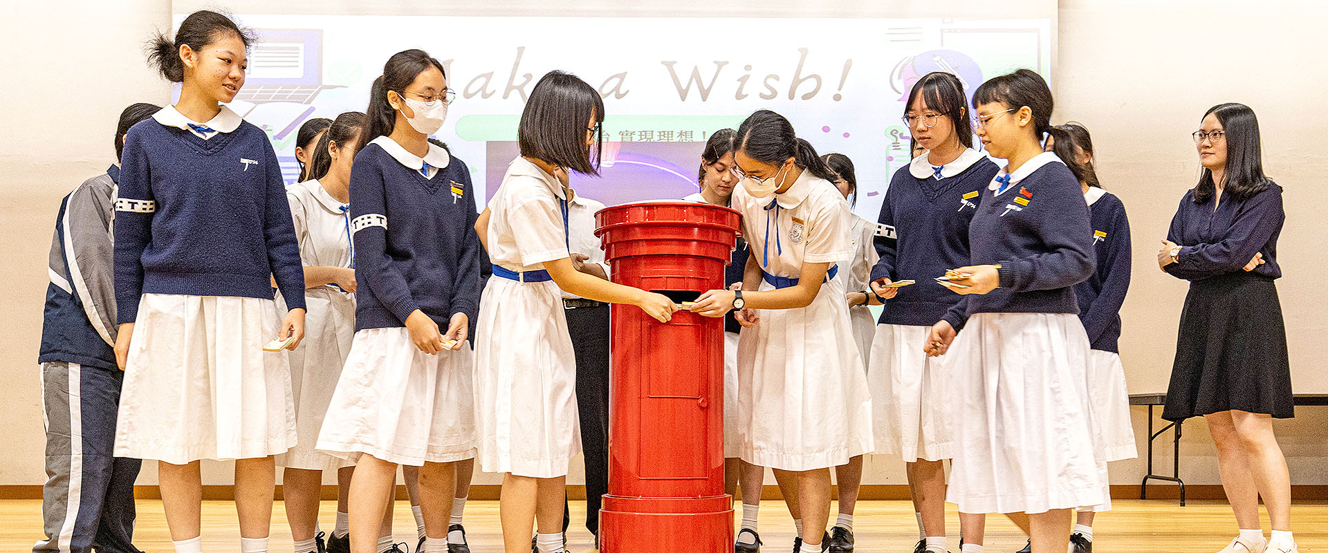 Students participating in a science experiment