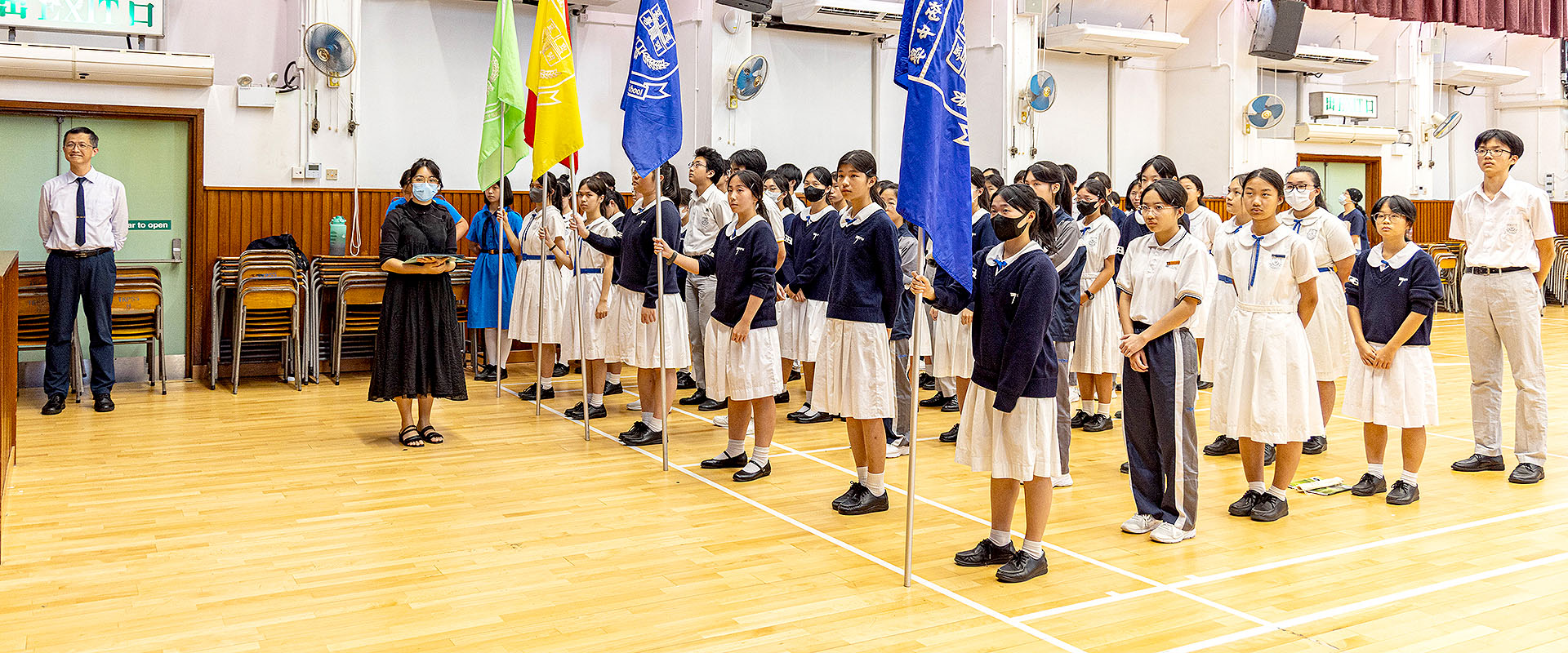 School track and field with students during sports day